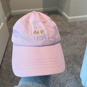 "As If" Pink Baseball Cap
